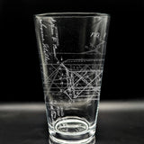 PATENT Pint Glasses by LumEngrave