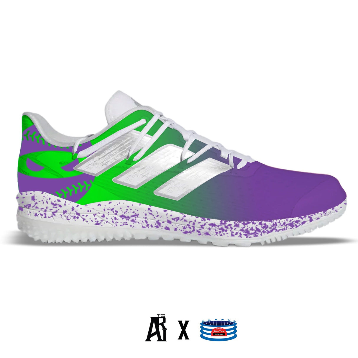 "Joker Ninja" Adidas Adizero Afterburner 8 Turf Shoes by Stadium Custom Kicks