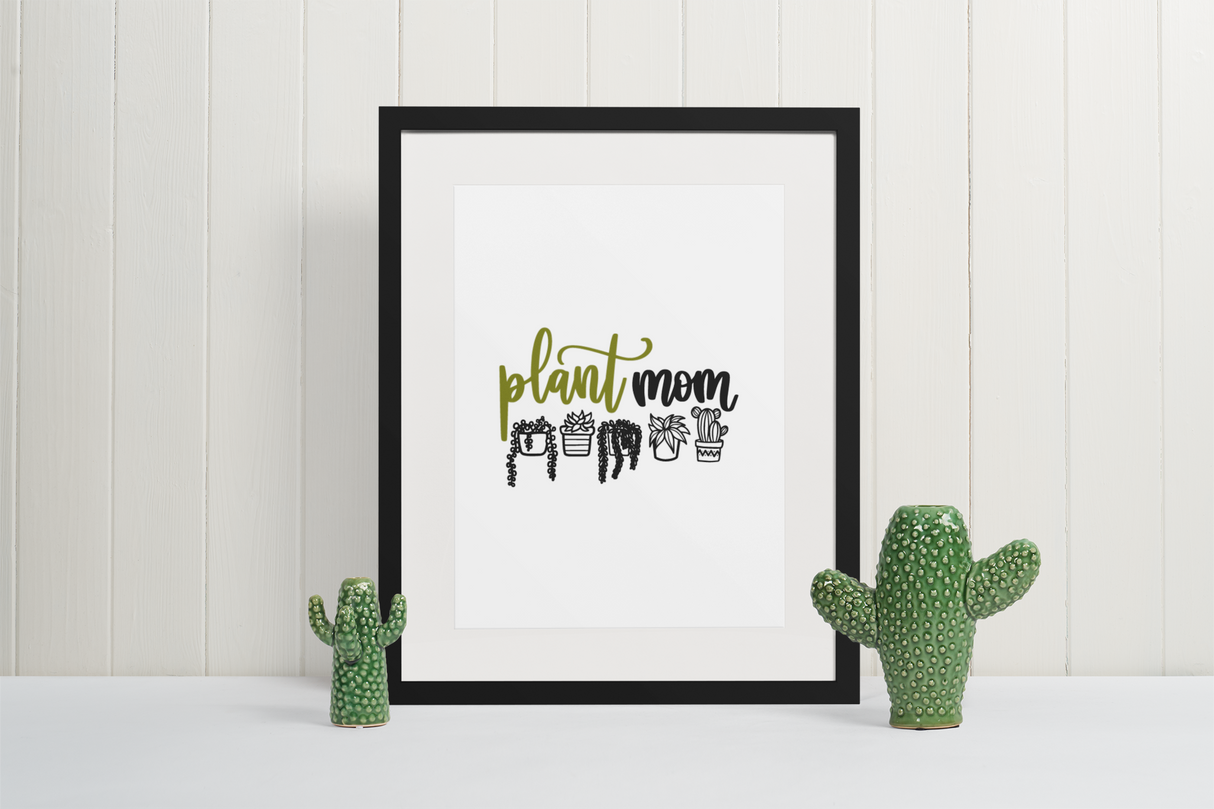 Plant Mom Plant Obsessed Humorous Home Wall Decor Print by WinsterCreations™ Official Store