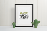 Plants Are My Therapy Plant Obsessed Humorous Home Wall Decor Print by WinsterCreations™ Official Store