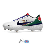 "Poker" Nike Alpha Huarache Elite 3 Low Cleats by Stadium Custom Kicks