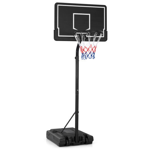 Portable Outdoor Basketball Hoop 6.9-8.5 FT Adjustable with Fillable Base Shatterproof PC Backboard