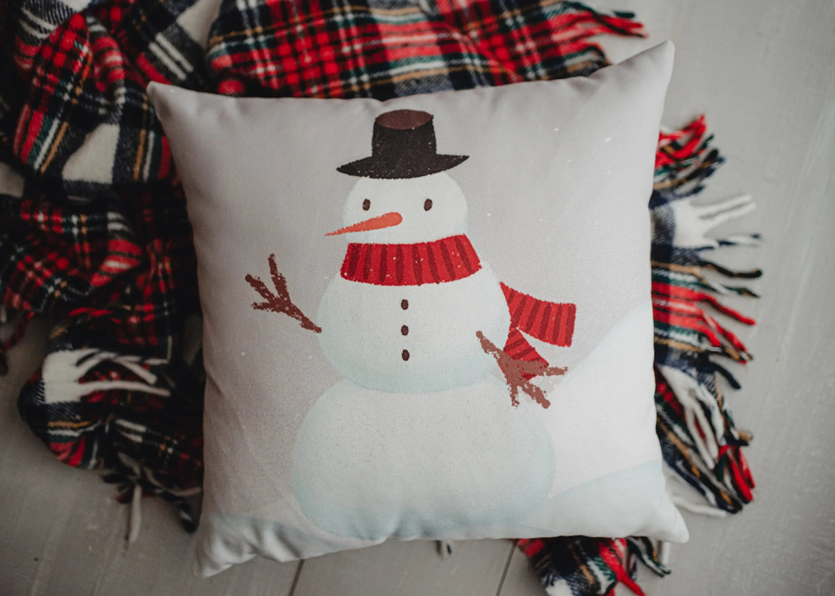 Primitive Snowman Throw Pillow Cover | Primitive Christmas Decor | Bedroom Decor | Christmas Gift | Best Friend Christmas Gift | Room Decor by UniikPillows