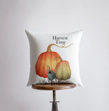 Pumpkin Harvest Time Pillow Cover |  Modern Farmhouse | Farmhouse Pillows | Country Decor | Fall Throw Pillows | Cute Throw Pillows by UniikPillows