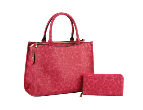 HF  Multi Compartment Leo Hand Tote Set    QFS-0066W by hfstylish