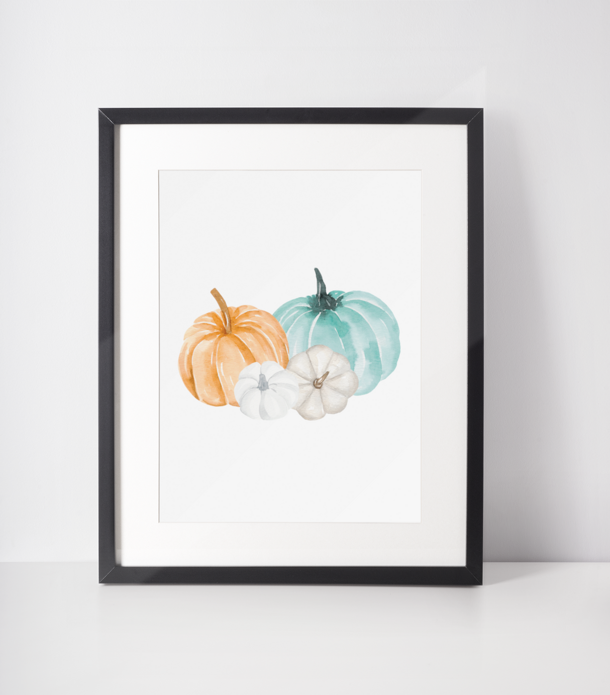 Quadruple Pumpkins 2022 Autumn Seasonal Wall Home Decor Print by WinsterCreations™ Official Store