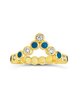 Mylah CZ & Enamel Arch Ring by Sterling Forever