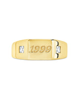 Sterling Silver Birth Year Signet Ring by Sterling Forever