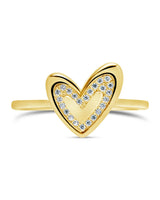 Sterling Silver Mabel CZ Heart Ring by Sterling Forever