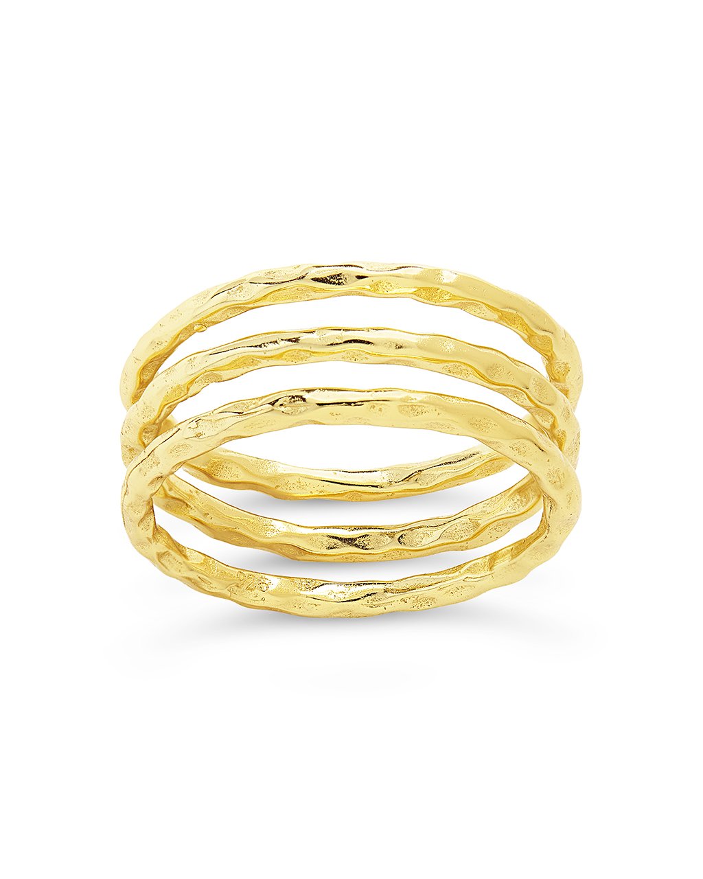 Textured Triple Band Ring Set by Sterling Forever