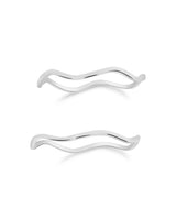 Sterling Silver Wave Ring Set of 2 by Sterling Forever