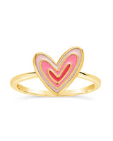 Amanda Enamel Heart Ring by Sterling Forever