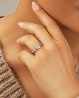 Amy CZ Studded Disk Ring by Sterling Forever