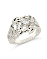 Sicily CZ Leaf Ring by Sterling Forever