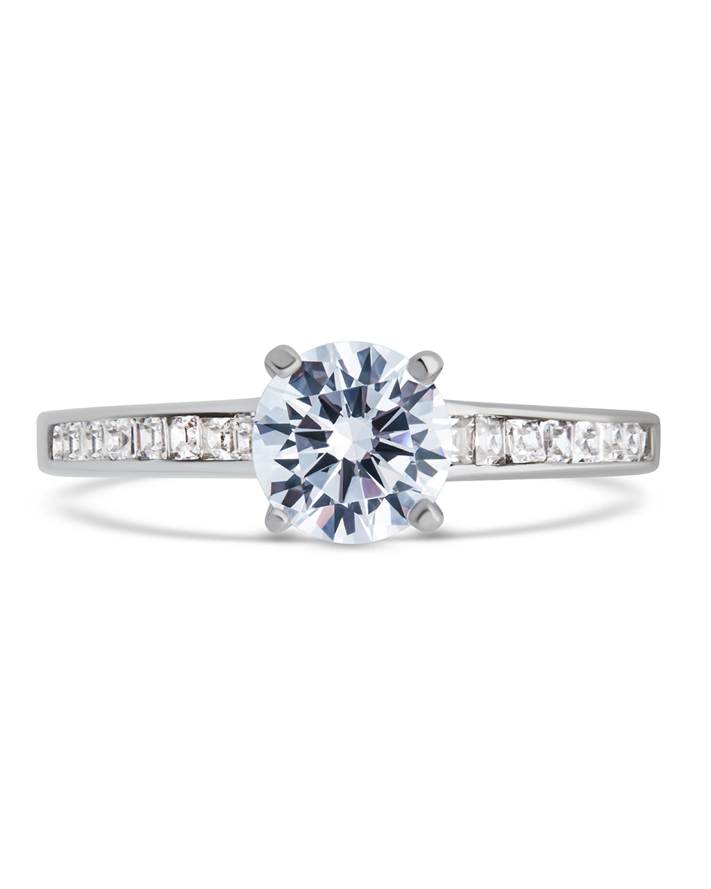 Sterling Silver Radiant CZ Engagement Ring by Sterling Forever