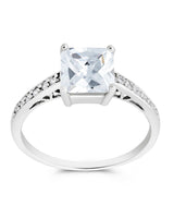 Sterling Silver Princess Cut CZ Promise Ring by Sterling Forever