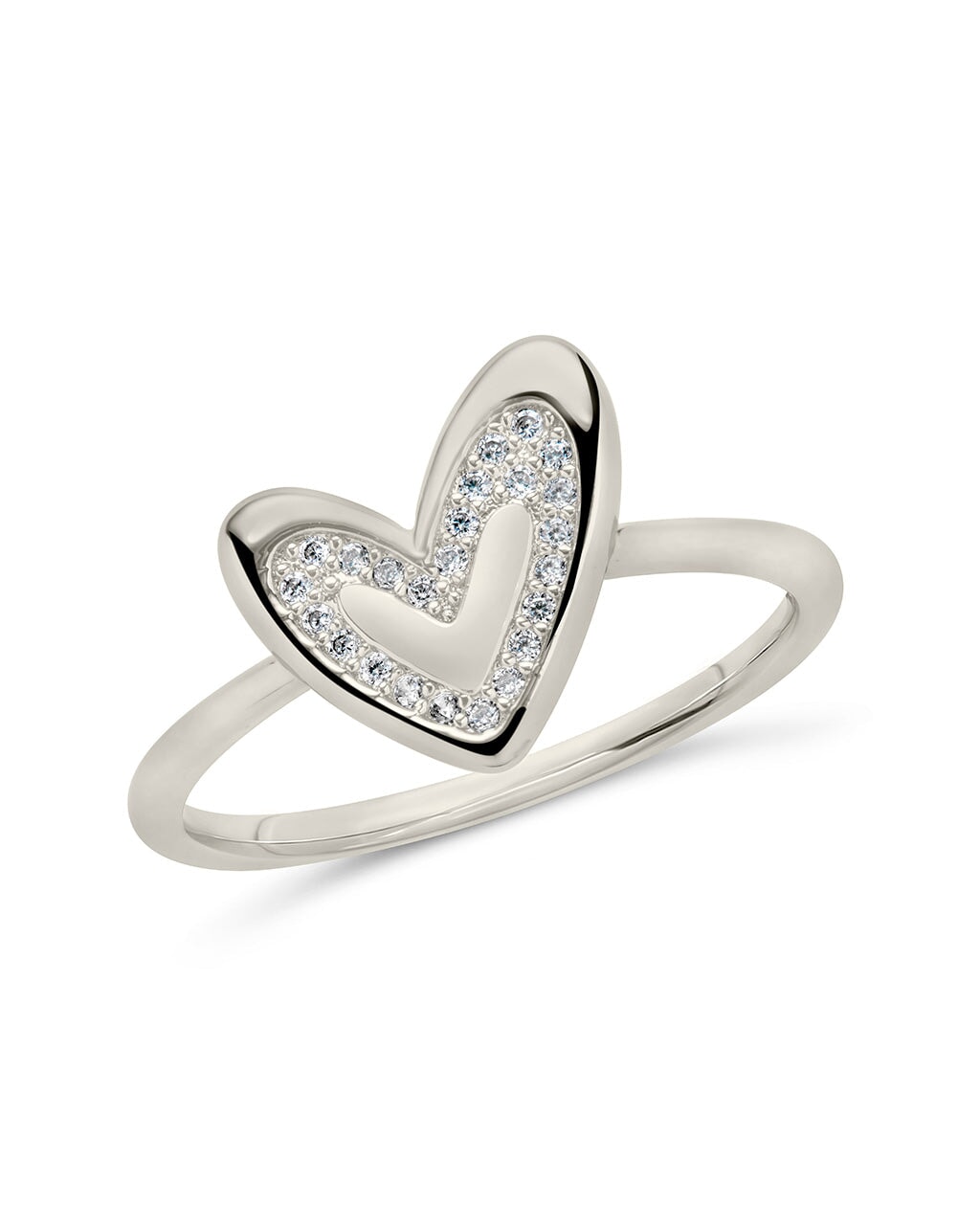 Sterling Silver Mabel CZ Heart Ring by Sterling Forever