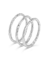 Textured Triple Band Ring Set by Sterling Forever