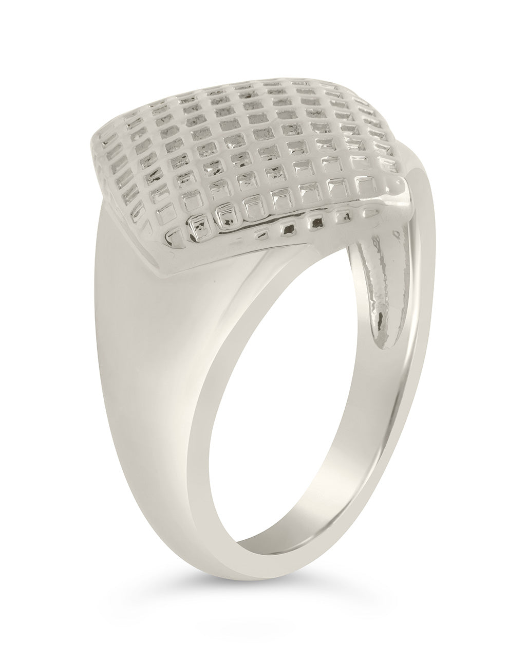 Aldari Textured Signet Ring by Sterling Forever