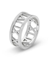 Sterling Silver Roman Numeral Band Ring by Sterling Forever