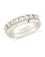 Sterling Silver Everyday Chain Stacking Ring Set by Sterling Forever