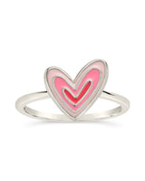 Amanda Enamel Heart Ring by Sterling Forever