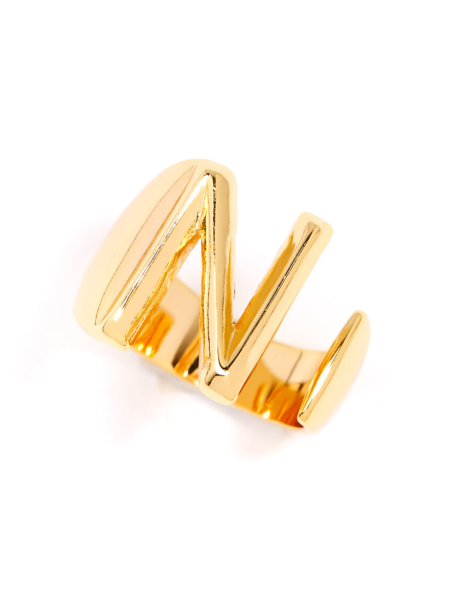 Emma Initial Ring by ZENZII