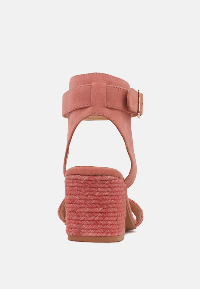 rayna braided jute strap and suede sandal by London Rag