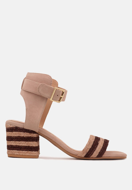 rayna braided jute strap and suede sandal by London Rag