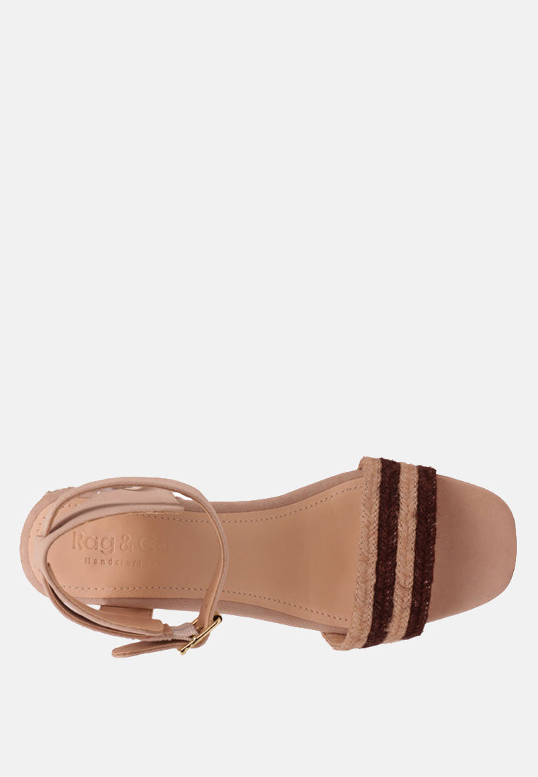 rayna braided jute strap and suede sandal by London Rag