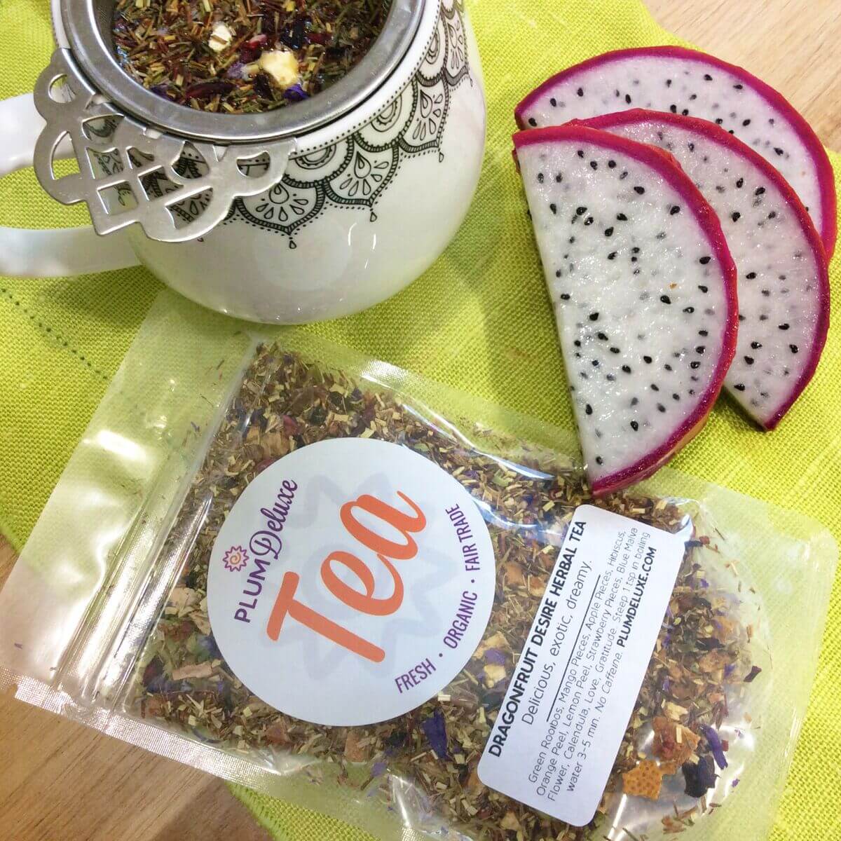 Dragonfruit Desire Herbal Tea by Plum Deluxe Tea