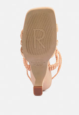 beroe braided handcrafted lace up sandal by London Rag