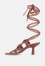 beroe braided handcrafted lace up sandal by London Rag