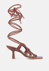 beroe braided handcrafted lace up sandal by London Rag