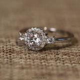 1.5 carats Diamond Engagement Ring in Platinum by VicStoneNYC Fine Jewelry