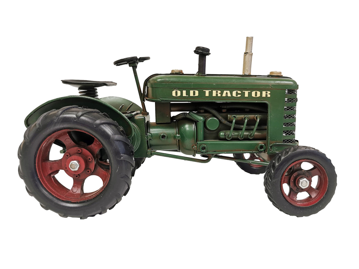 Green "Old Tractor" Metal Model by Peterson Housewares & Artwares