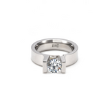 RG074W B.Tiff Tension 1 ct Round Solitaire Engagement Ring by B.Tiff New York