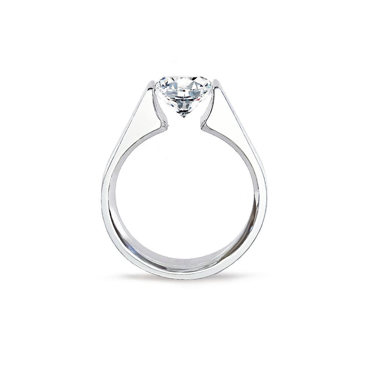 RG093W B.Tiff 2 ct Round Solitaire Engagement Ring by B.Tiff New York