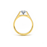 RG096G B.Tiff Gold Tension .75 ct Round Solitaire Engagement Ring by B.Tiff New York