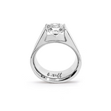 RG097W B.Tiff Tension 1 ct Princess Cut Tall Solitaire Ring by B.Tiff New York