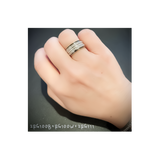 RG100GB B.Tiff "The Hamptons" Black Enamel Gold Ring 2-Pack [Thin Band] by B.Tiff New York