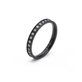 RG111B B.Tiff Black Stacking .01 ct Eternity Ring [Thin Band] by B.Tiff New York