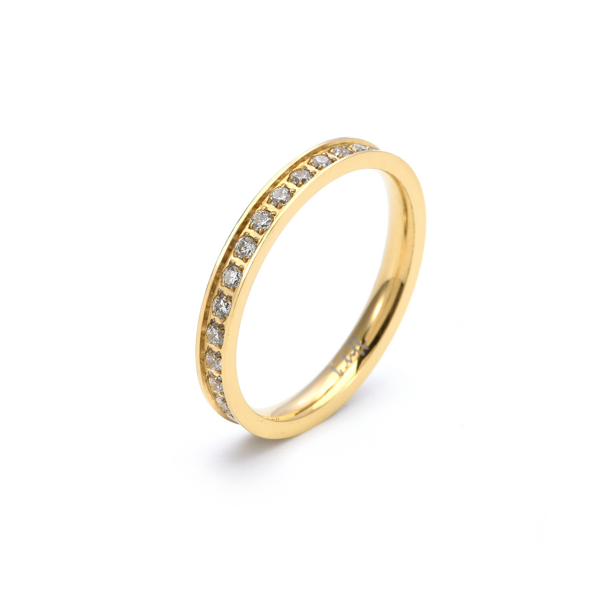 RG111G B.Tiff Gold Stacking .01 ct Eternity Ring [Thin Band] by B.Tiff New York