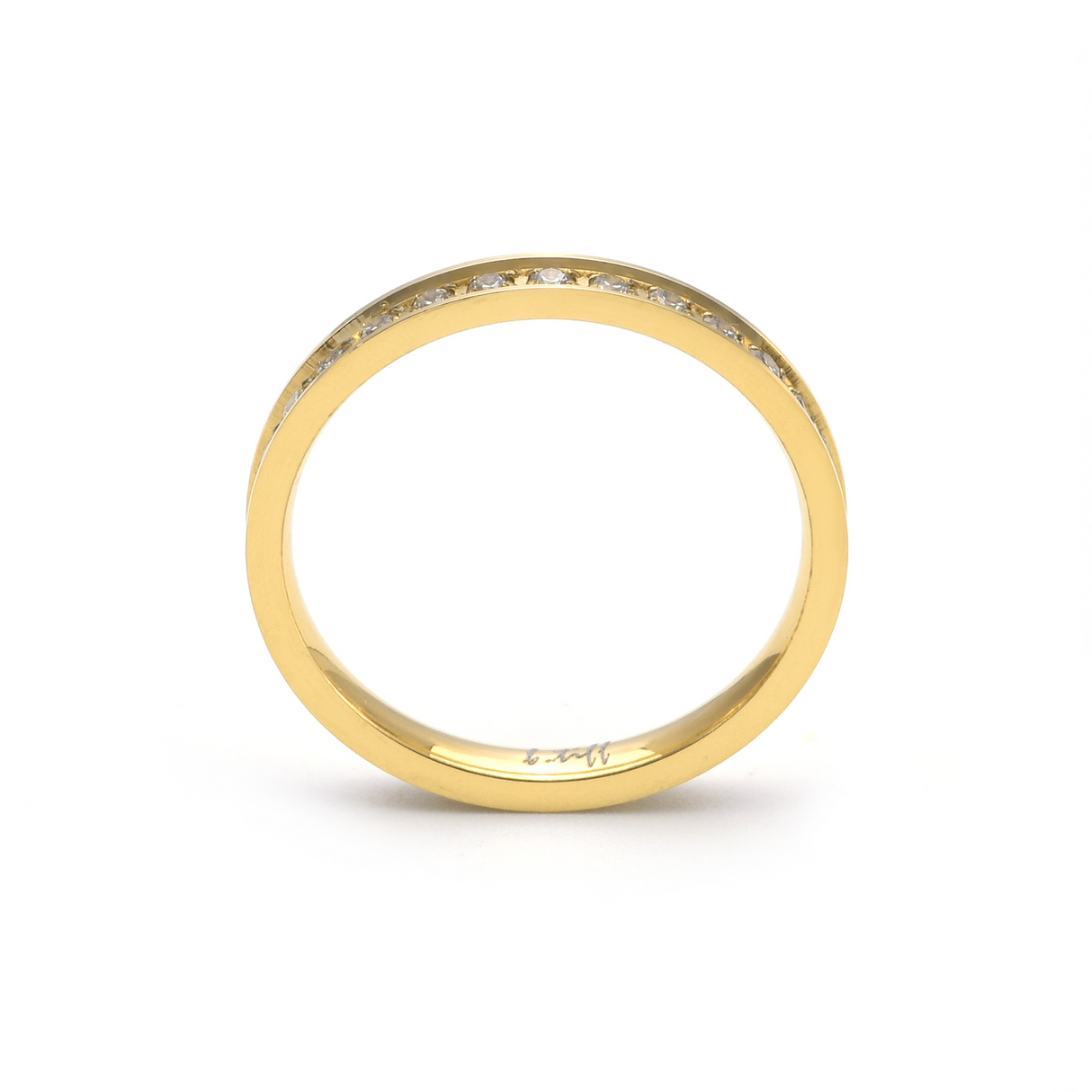 RG111G B.Tiff Gold Stacking .01 ct Eternity Ring [Thin Band] by B.Tiff New York