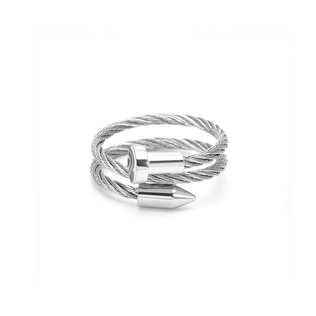 RG116W B.Tiff Pointe Cable Adjustable Ring by B.Tiff New York