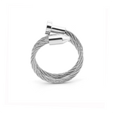 RG116W B.Tiff Pointe Cable Adjustable Ring by B.Tiff New York