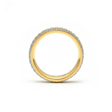 RG130G B.Tiff Gold Three-Row Eternity Ring by B.Tiff New York