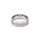 RG150W B.Tiff .02 ct Center Row Wide Eternity Ring by B.Tiff New York