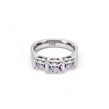 RG203W B.Tiff 3-Stone Cushion Cut Engagement Ring by B.Tiff New York