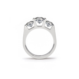 RG203W B.Tiff 3-Stone Cushion Cut Engagement Ring by B.Tiff New York